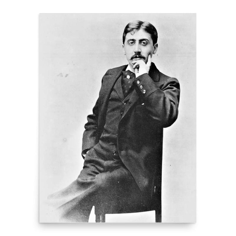 Marcel Proust poster print, in size 18x24 inches.