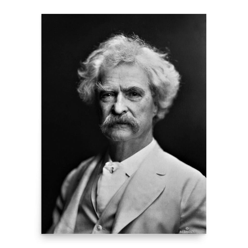Mark Twain poster print, in size 18x24 inches.