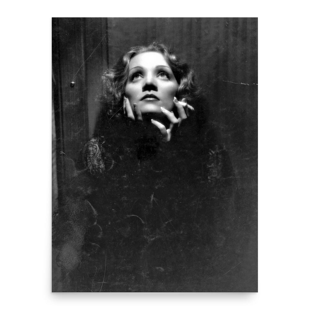 Marlene Dietrich poster print, in size 18x24 inches.