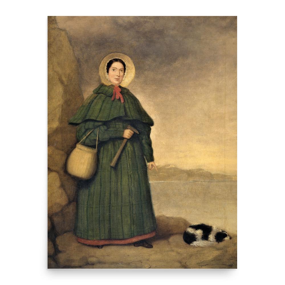 Mary Anning poster print, in size 18x24 inches.