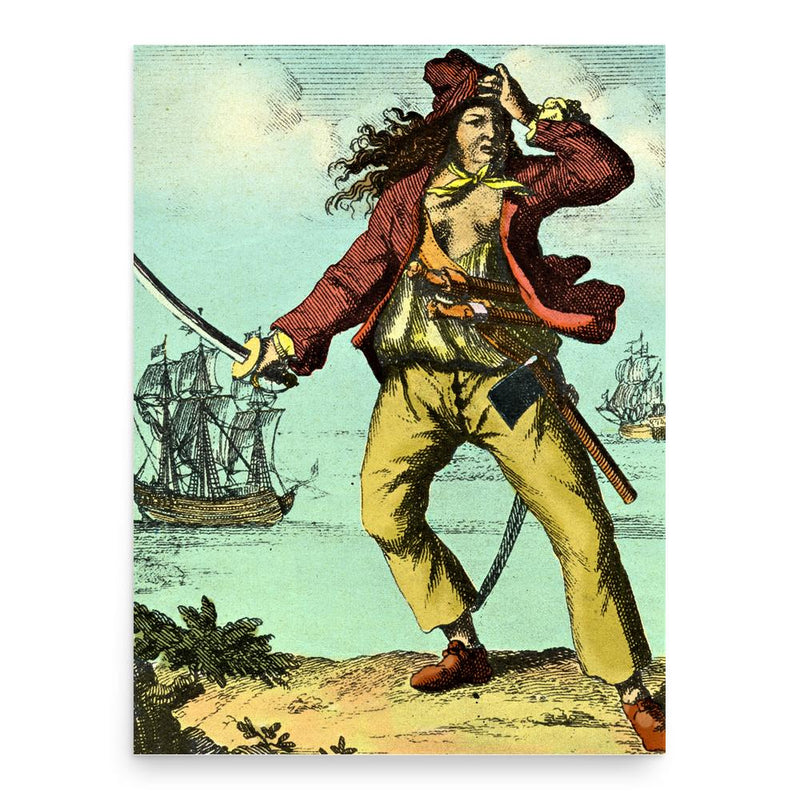 Mary Read poster print, in size 18x24 inches.