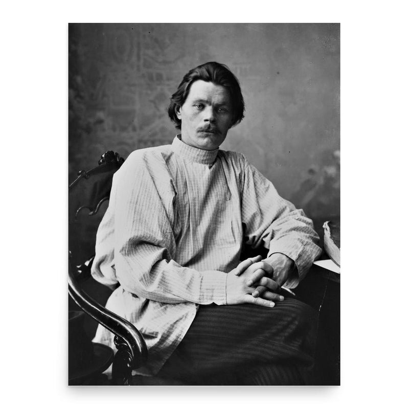 Maxim Gorky poster print, in size 18x24 inches.