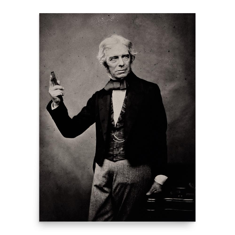 Michael Faraday poster print, in size 18x24 inches.