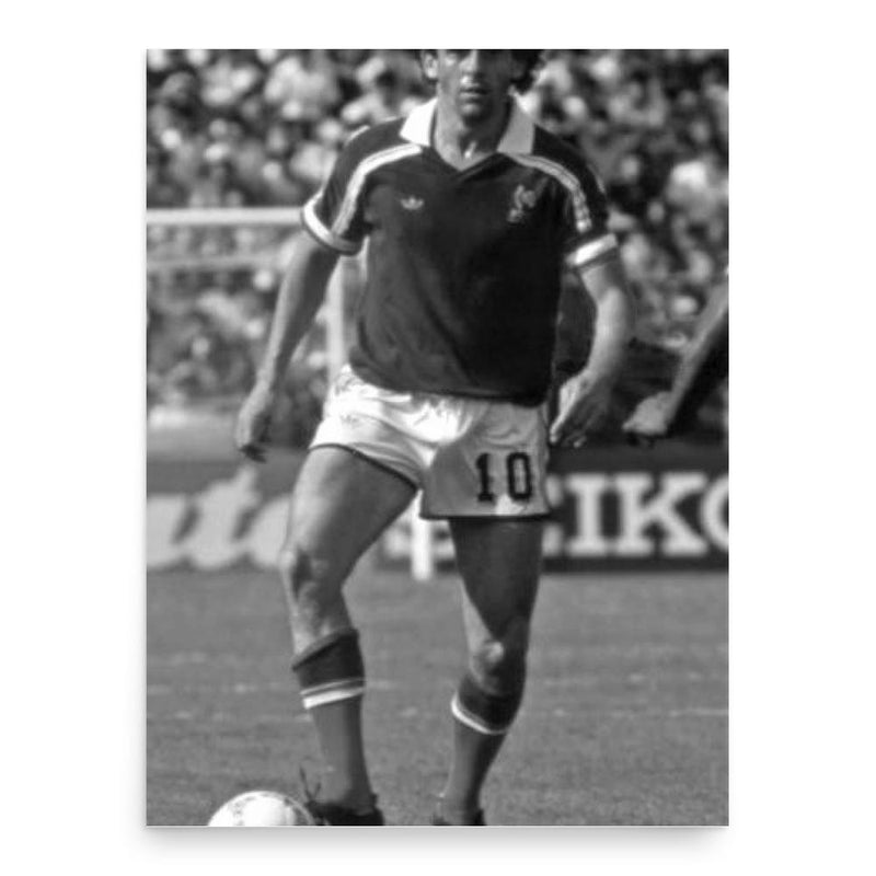 Michel Platini poster print, in size 18x24 inches.