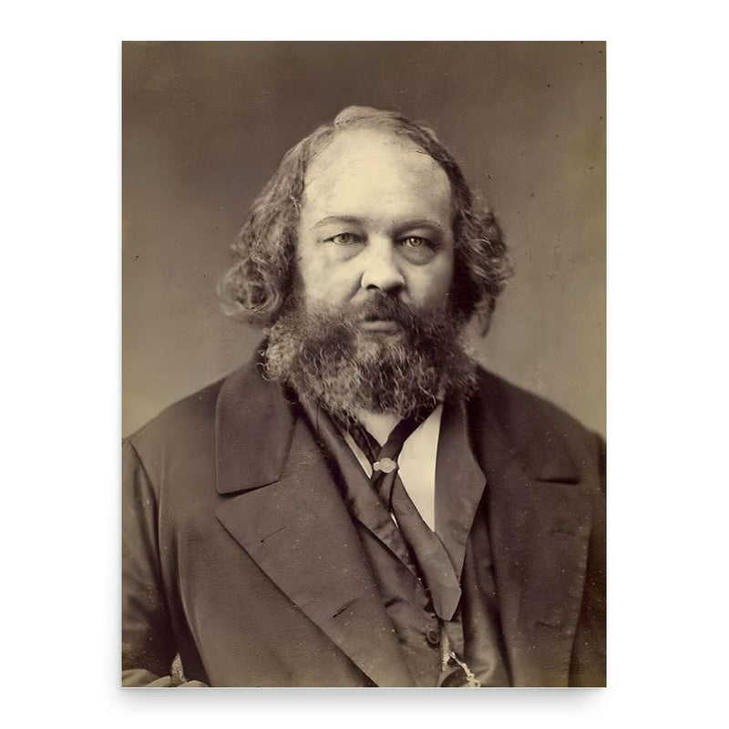 Mikhail Bakunin poster print, in size 18x24 inches.