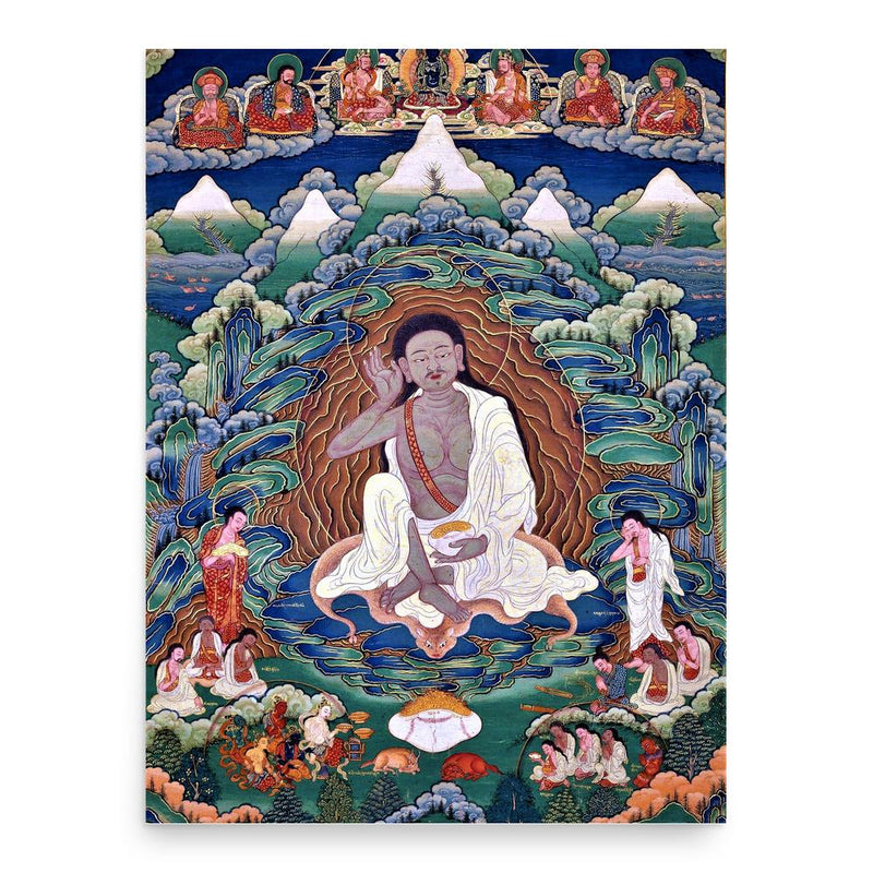 Milarepa poster print, in size 18x24 inches.