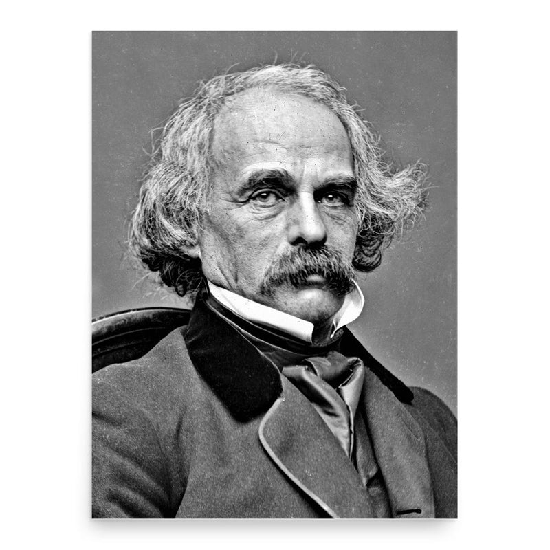 Nathaniel Hawthorne poster print, in size 18x24 inches.