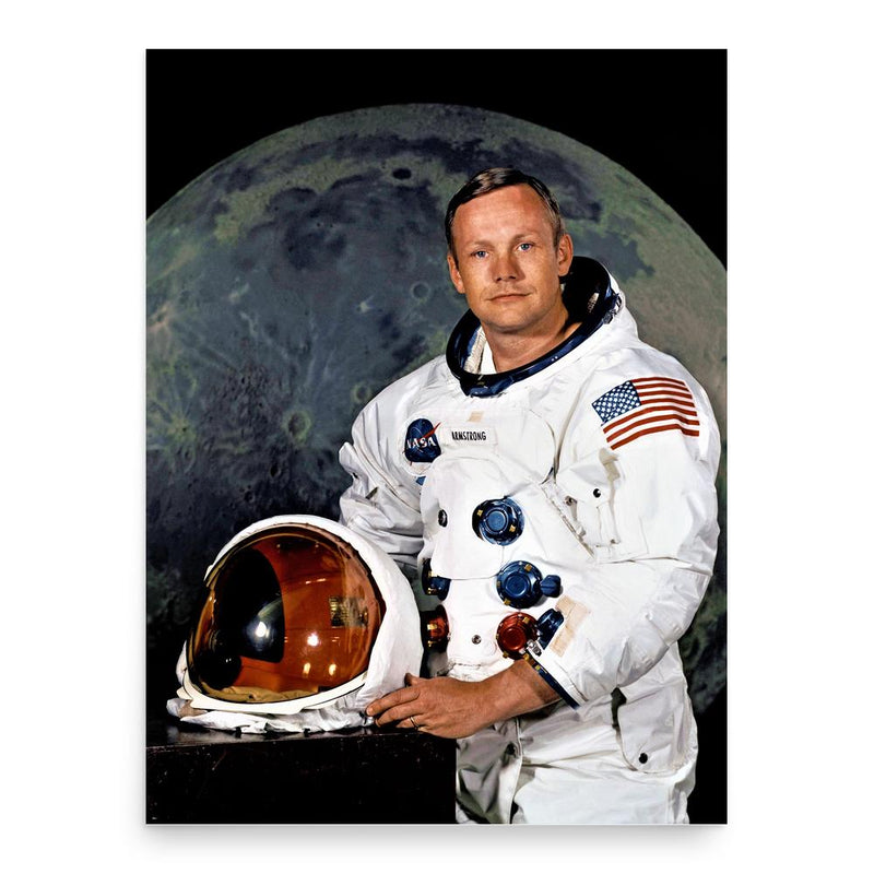 Neil Armstrong poster print, in size 18x24 inches.