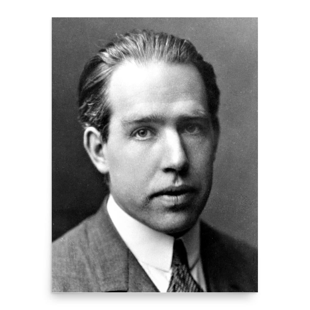 Niels Bohr poster print, in size 18x24 inches.