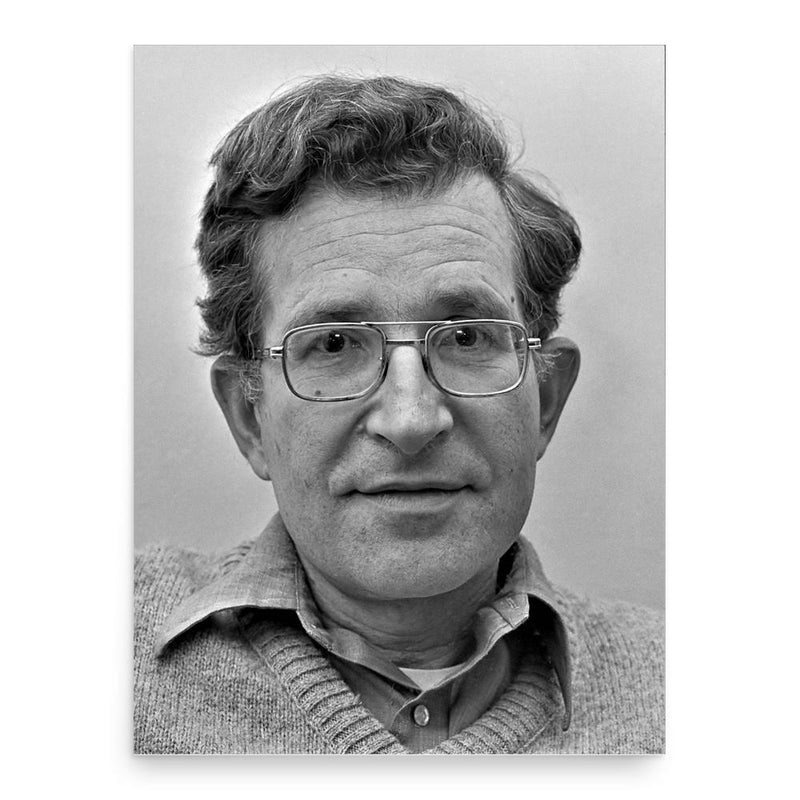 Noam Chomsky poster print, in size 18x24 inches.