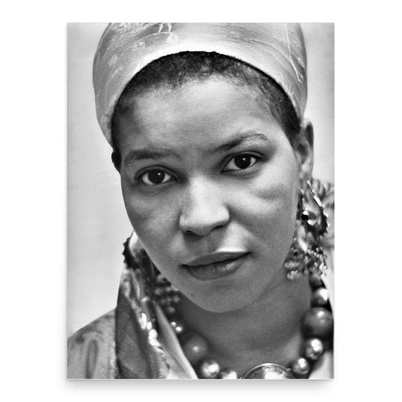 Ntozake Shange poster print, in size 18x24 inches.