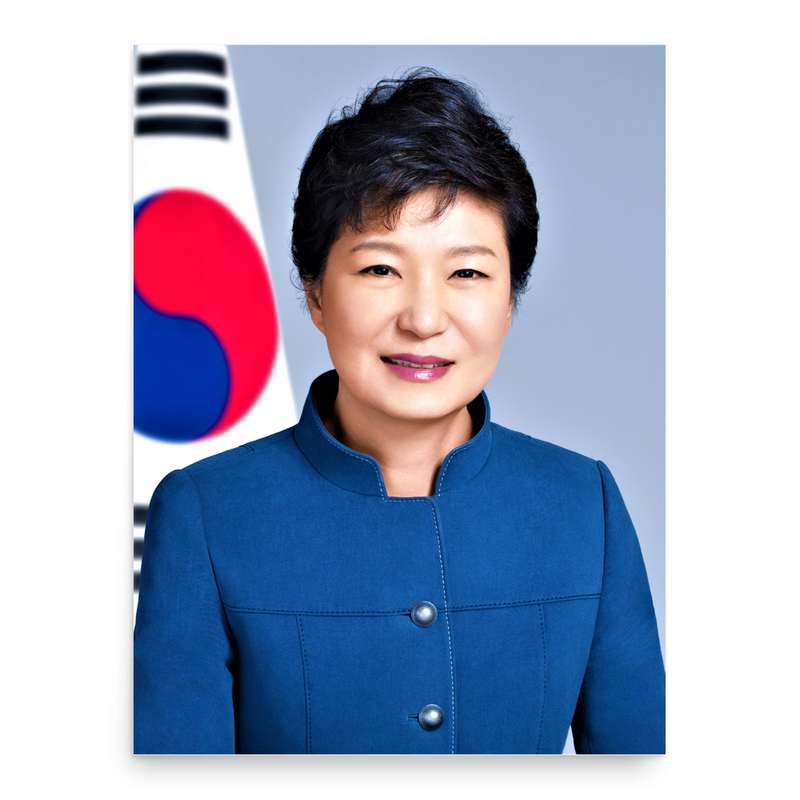 Park Geun-hye poster print, in size 18x24 inches.