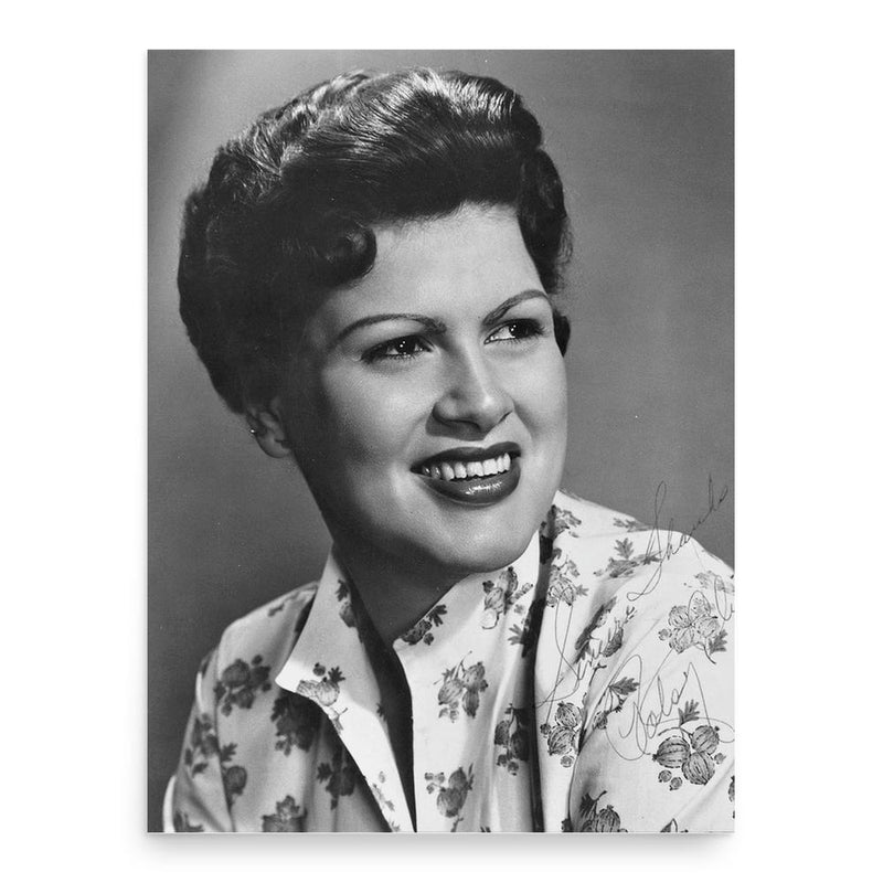 Patsy Cline poster print, in size 18x24 inches.