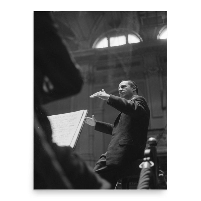 Pierre Boulez poster print, in size 18x24 inches.