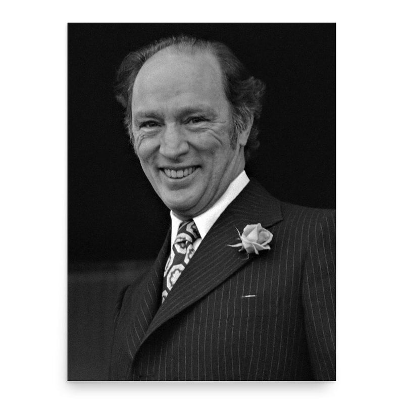 Pierre Elliott Trudeau poster print, in size 18x24 inches.