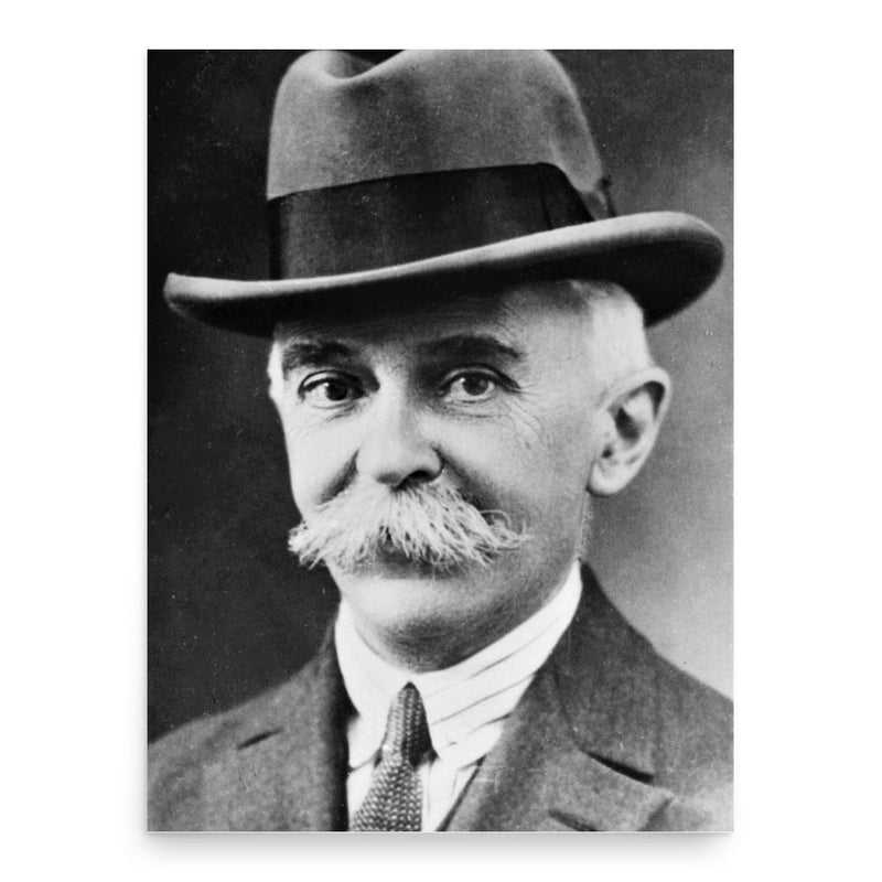 Pierre de Coubertin poster print, in size 18x24 inches.