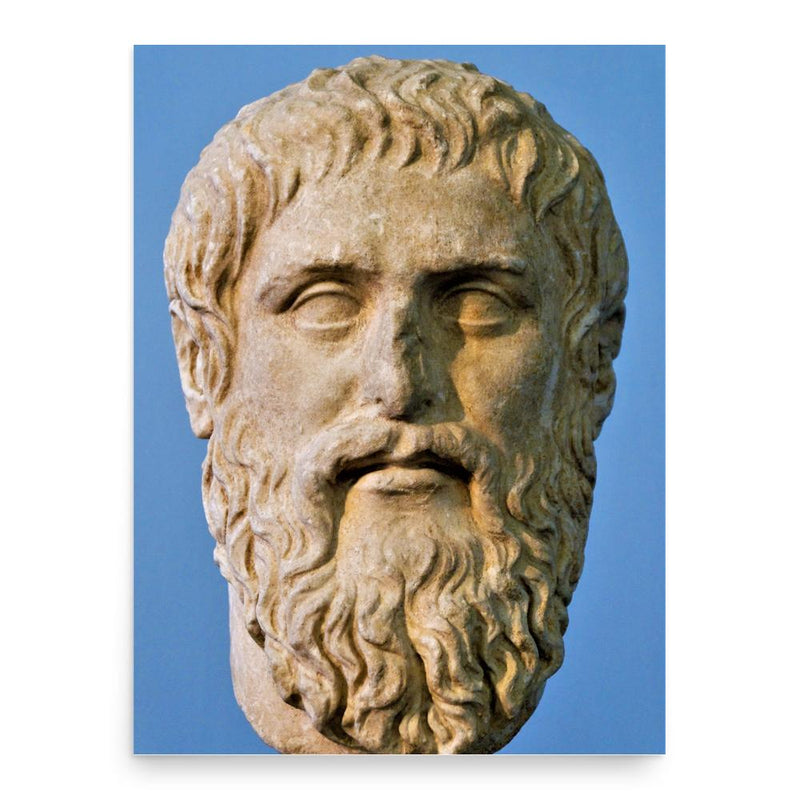 Plato poster print, in size 18x24 inches.