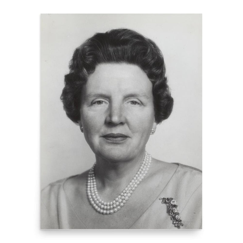 Queen Juliana poster print, in size 18x24 inches.