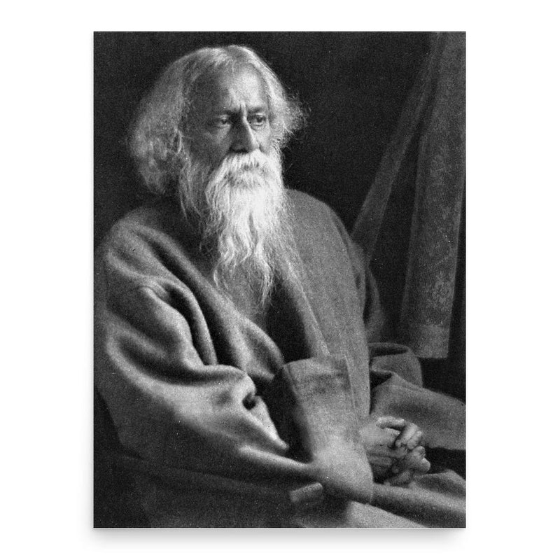 Rabindranath Tagore poster print, in size 18x24 inches.