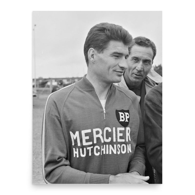 Raymond Poulidor poster print, in size 18x24 inches.