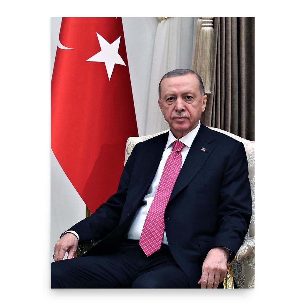 Recep Tayyip Erdoğan poster print, in size 18x24 inches.