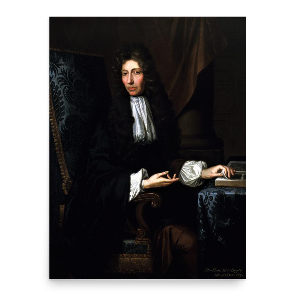 Robert Boyle poster print, in size 18x24 inches.