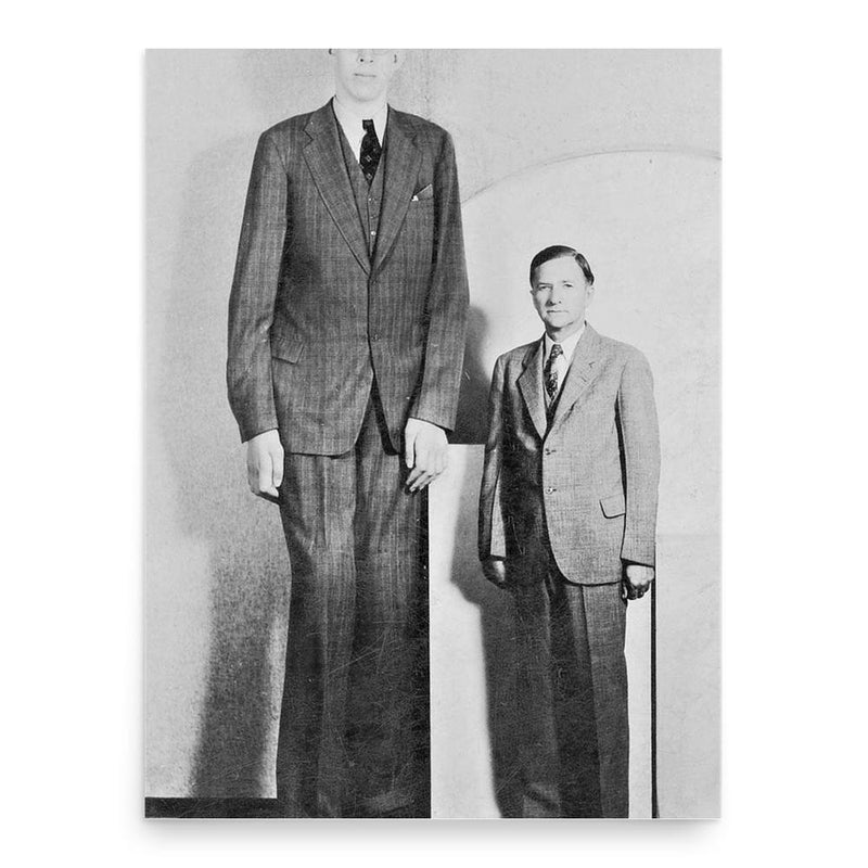 Robert Wadlow poster print, in size 18x24 inches.