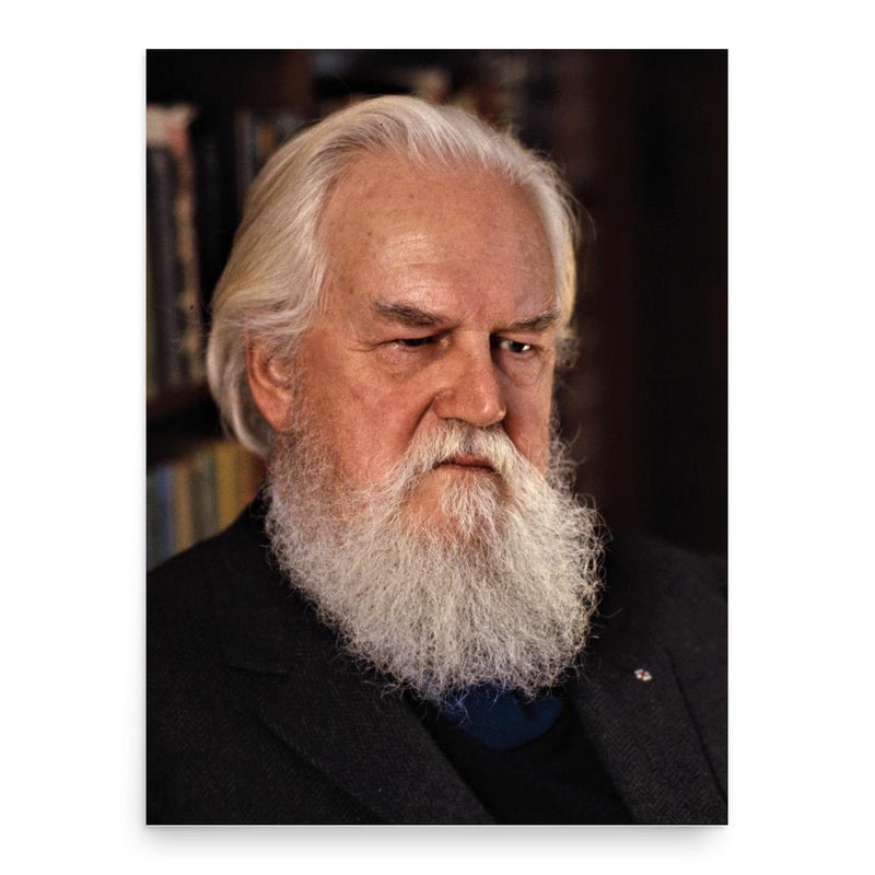 Robertson Davies poster print, in size 18x24 inches.