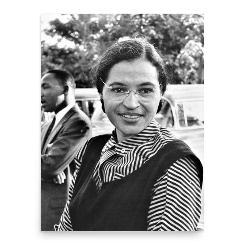 Rosa Parks poster print, in size 18x24 inches.