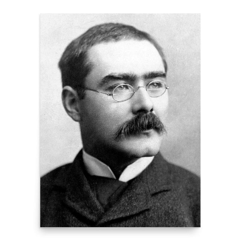 Rudyard Kipling poster print, in size 18x24 inches.