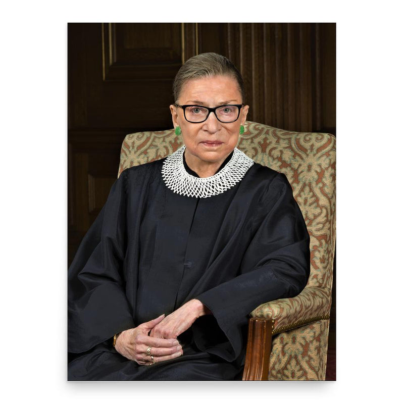 Ruth Bader Ginsburg poster print, in size 18x24 inches.