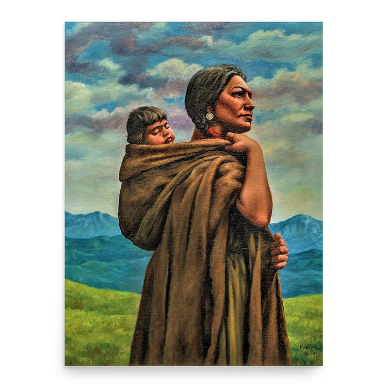 Sacagawea poster print, in size 18x24 inches.