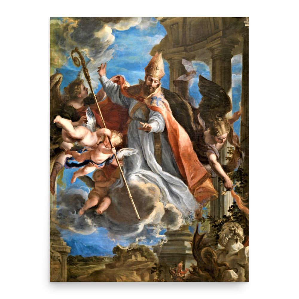 Saint Augustine poster print, in size 18x24 inches.