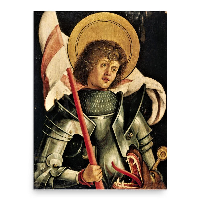 Saint George poster print, in size 18x24 inches.