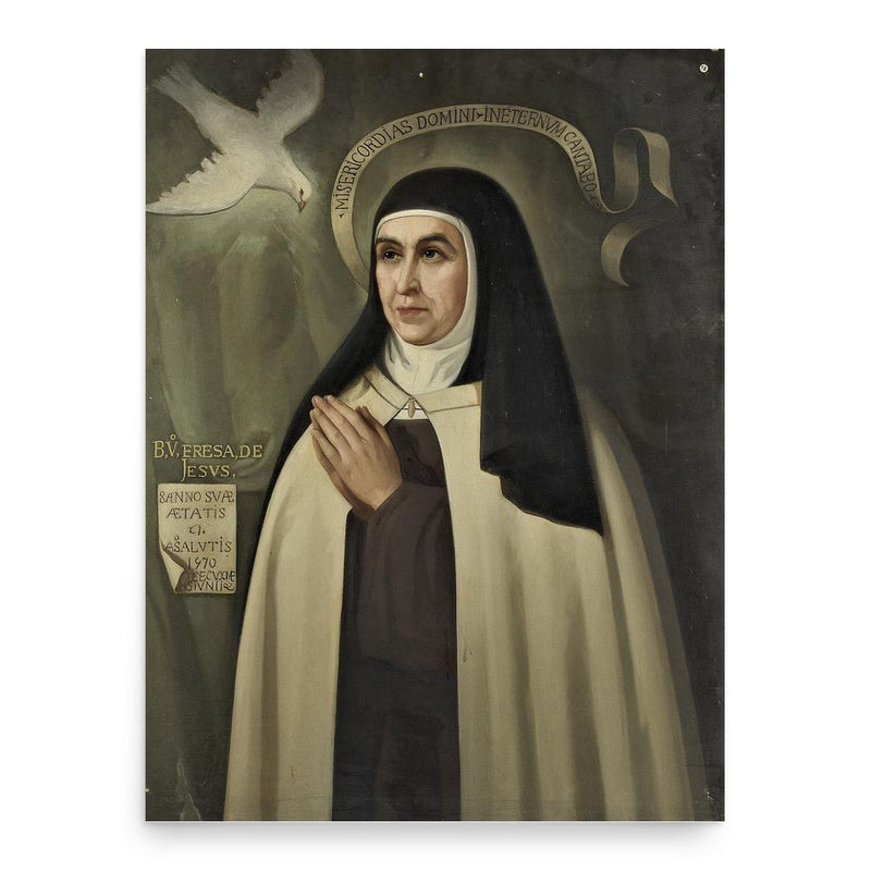 Saint Teresa of Avila poster print, in size 18x24 inches.