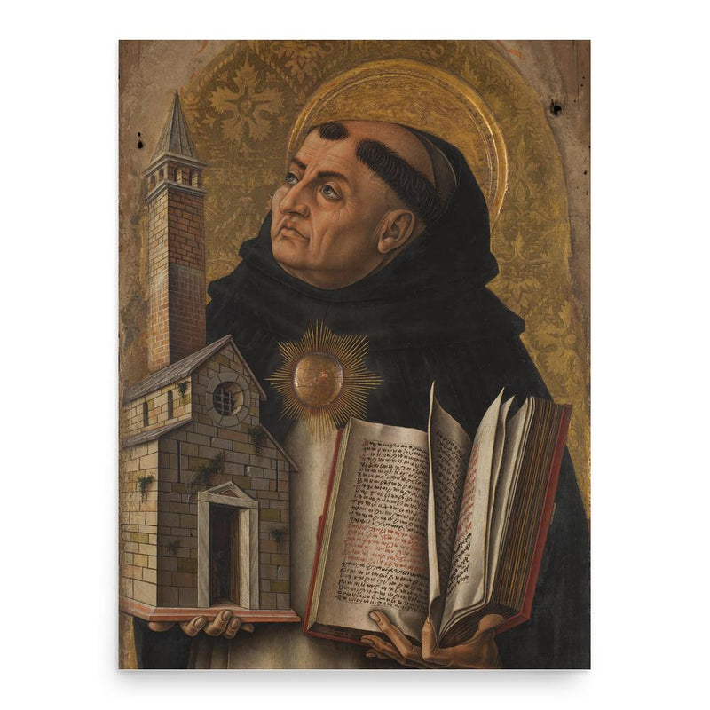 Saint Thomas Aquinas poster print, in size 18x24 inches.