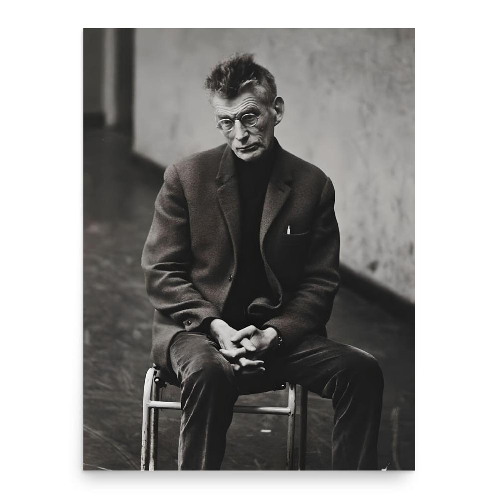 Samuel Beckett poster print, in size 18x24 inches.