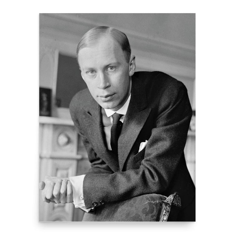 Sergei Prokofiev poster print, in size 18x24 inches.