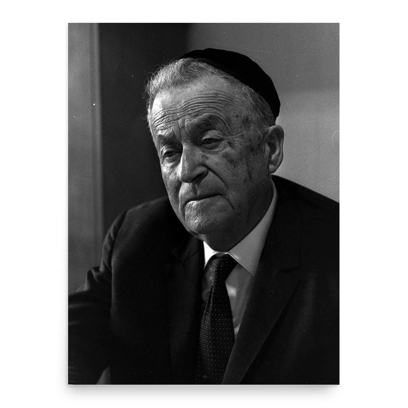 Shmuel Yosef Agnon poster print, in size 18x24 inches.