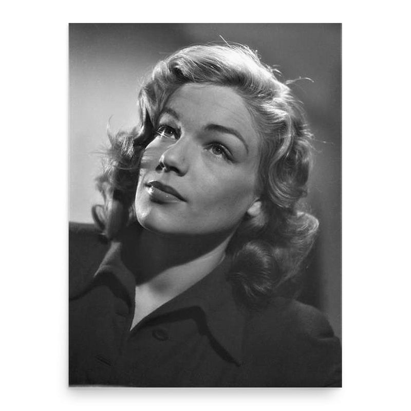 Simone Signoret poster print, in size 18x24 inches.