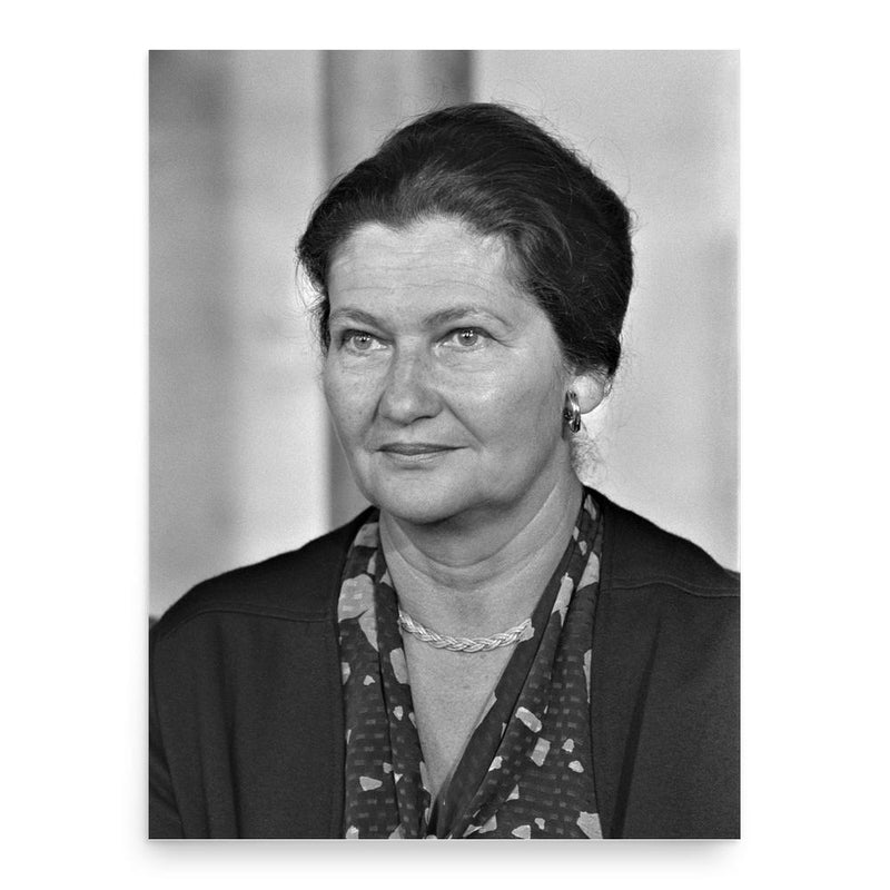 Simone Veil poster print, in size 18x24 inches.