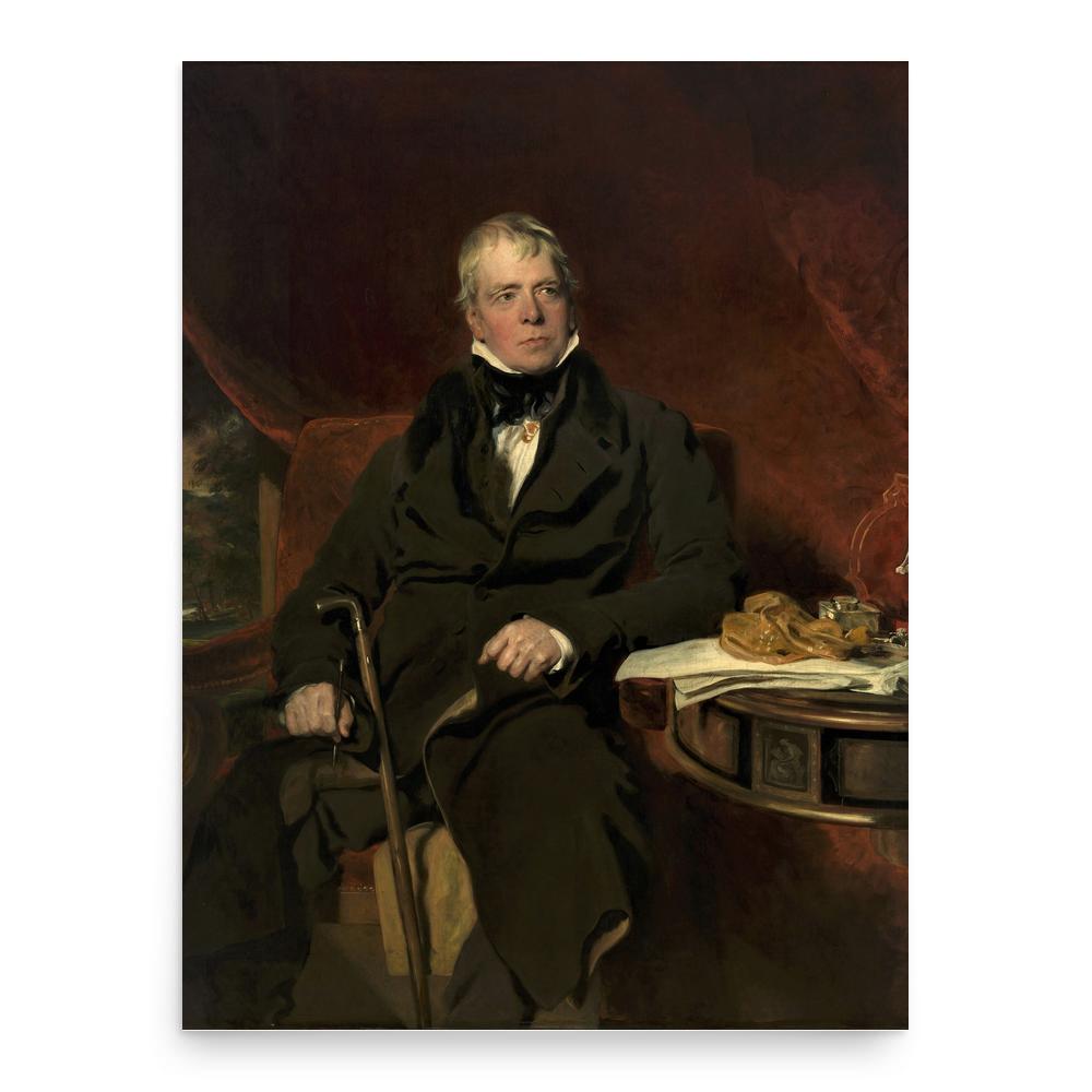 Sir Walter Scott poster print, in size 18x24 inches.