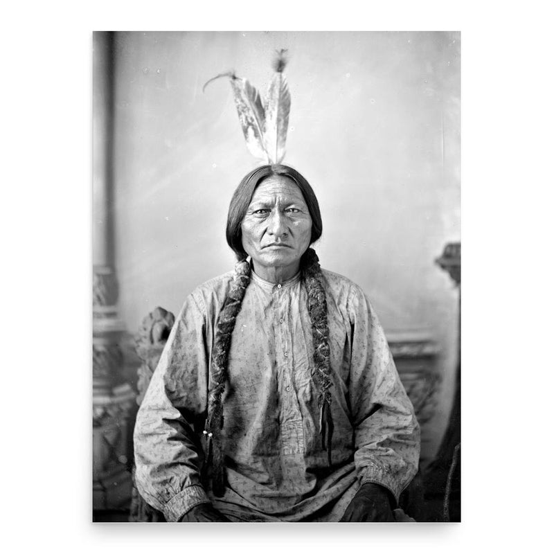 Sitting Bull poster print, in size 18x24 inches.