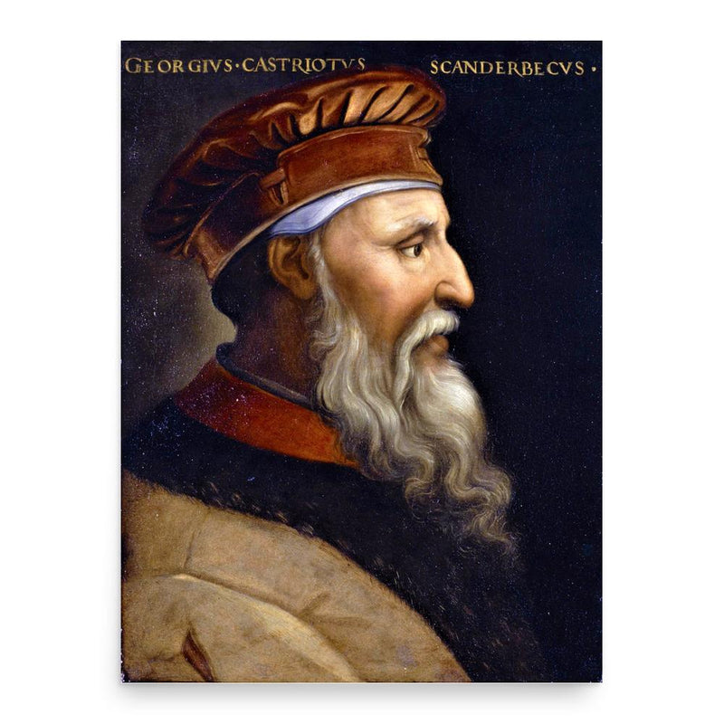 Skanderbeg poster print, in size 18x24 inches.