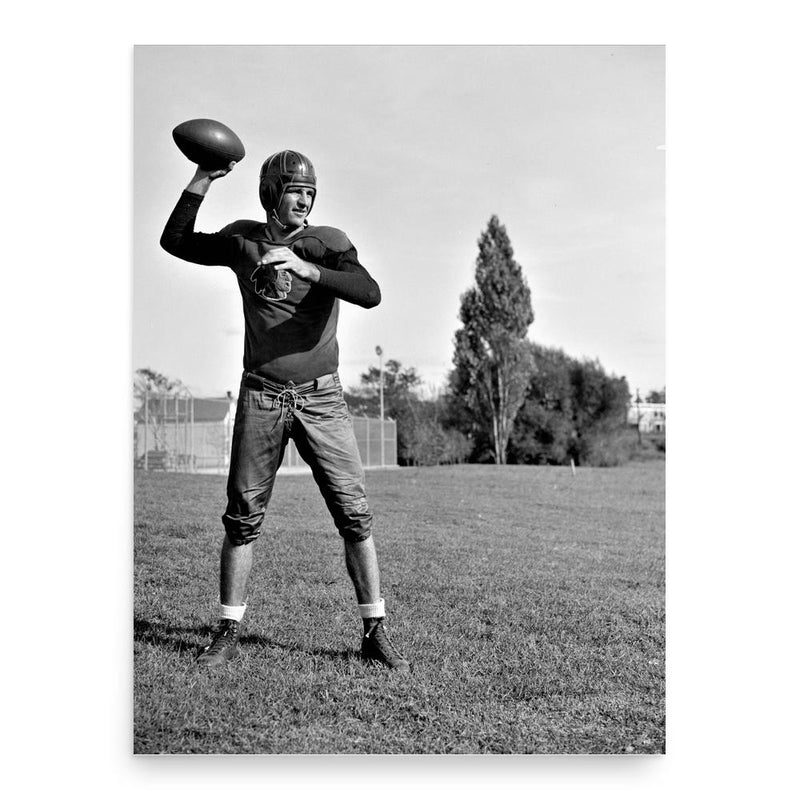 Slingin' Sammy Baugh poster print, in size 18x24 inches.