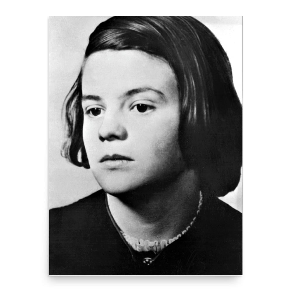 Sophie Scholl poster print, in size 18x24 inches.