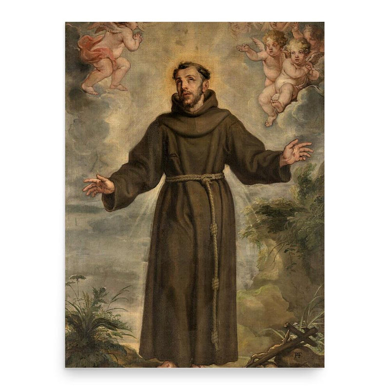 St. Francis of Assisi poster print, in size 18x24 inches.