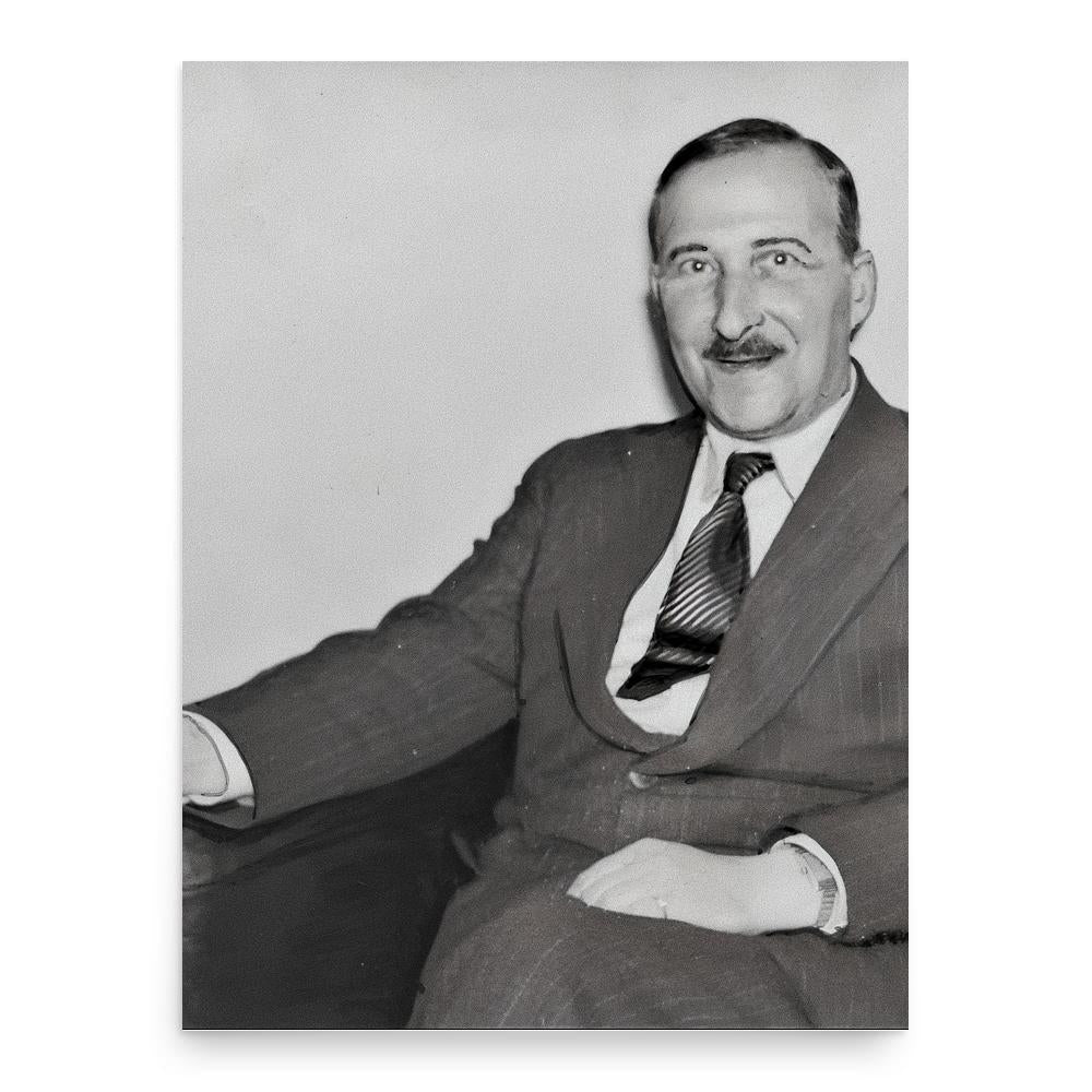 Stefan Zweig poster print, in size 18x24 inches.