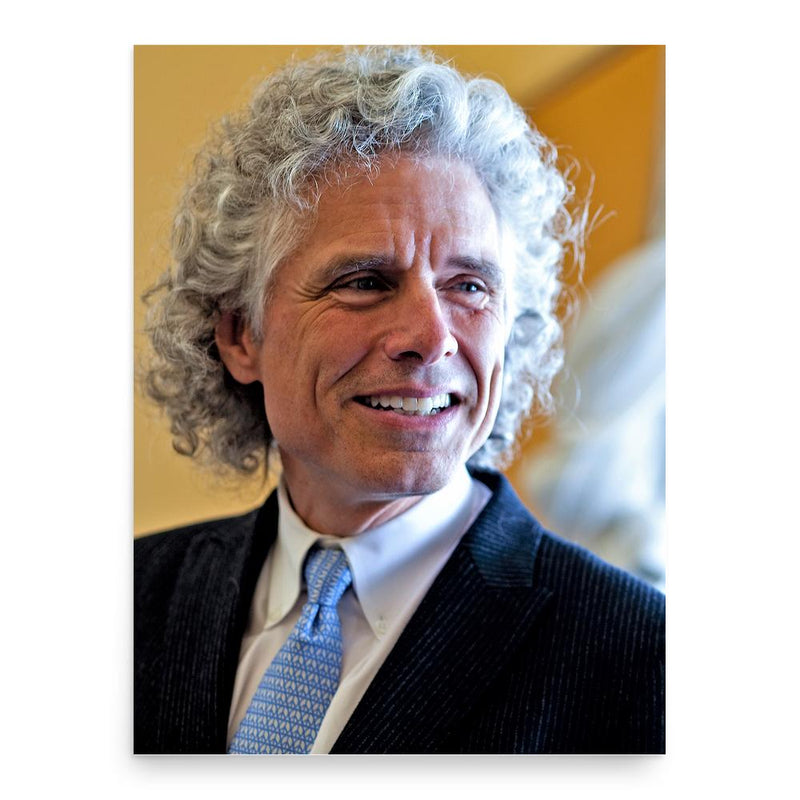 Steven Pinker poster print, in size 18x24 inches.