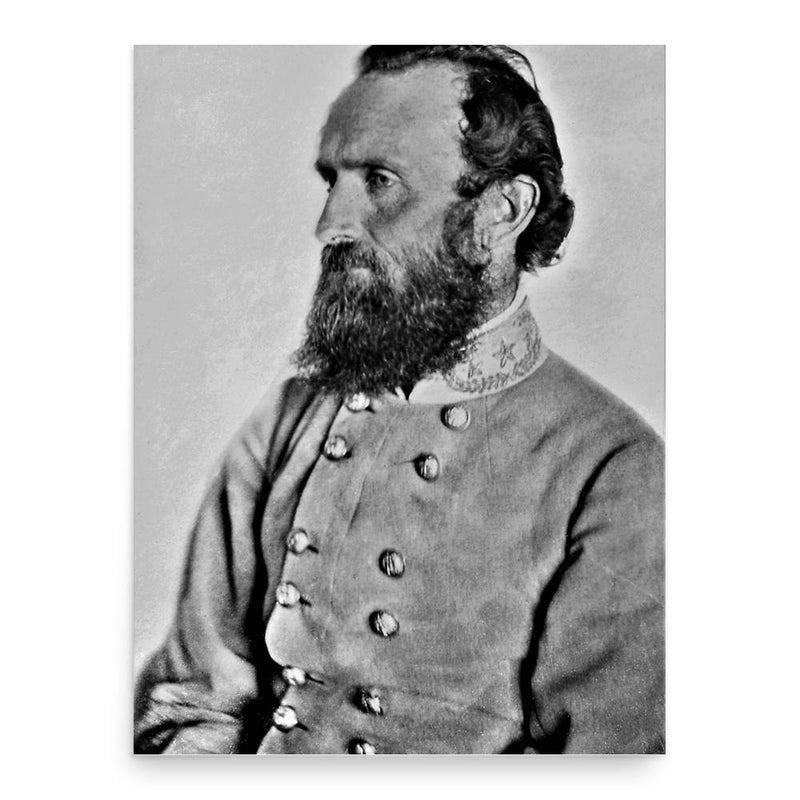 Stonewall Jackson poster print, in size 18x24 inches.